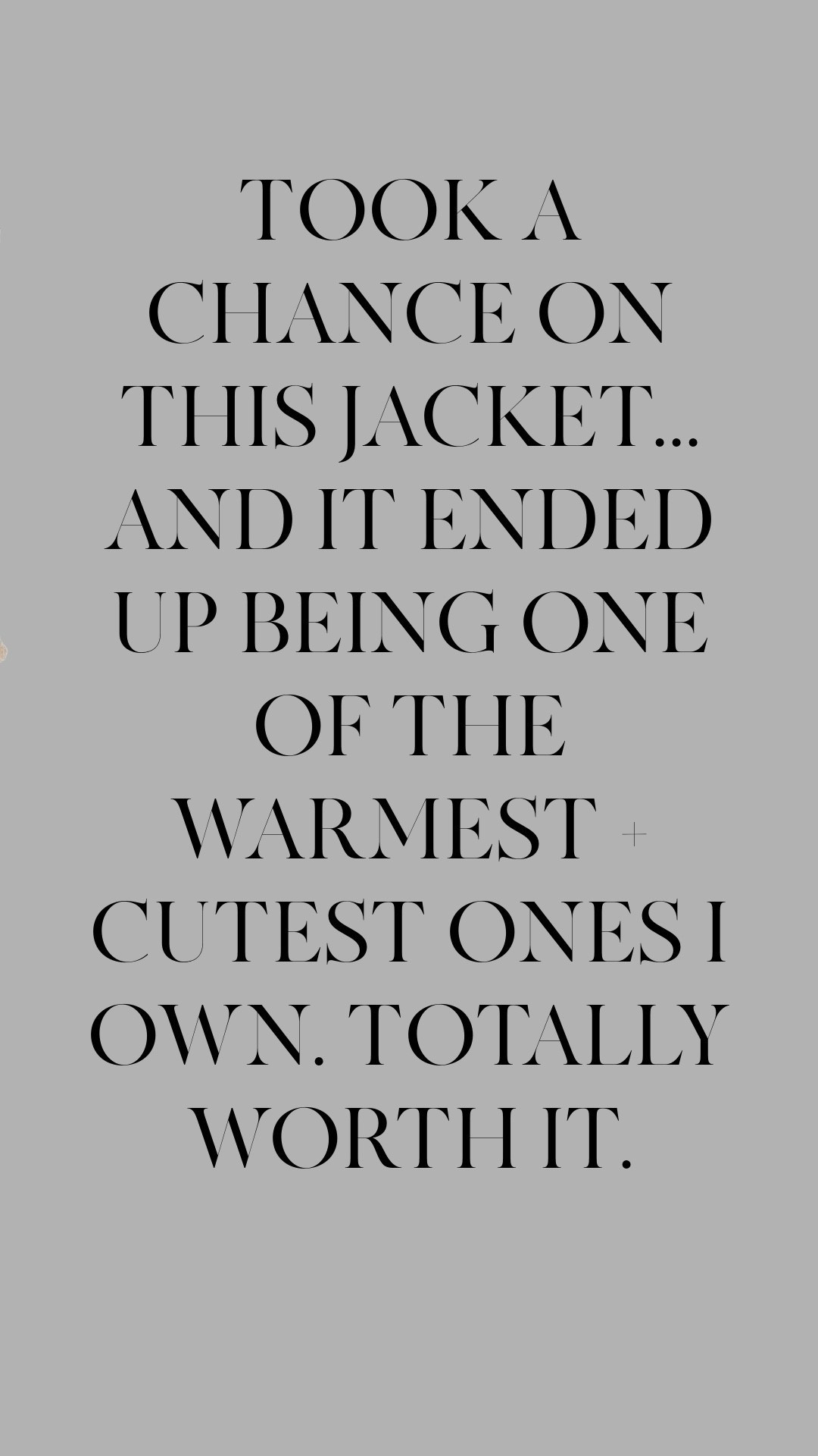 I took a chance on this jacket and wow — it’s not only super cute but unbelievably warm. One of my favorite Amazon finds this season.

#LTKGiftGuide #LTKFindsUnder100 #LTKStyleTip
