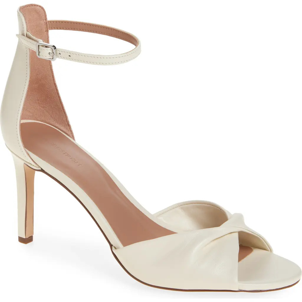 Nordstrom Anders Ankle Strap Sandal in Ivory Marble at Nordstrom, Size 7 | Nordstrom