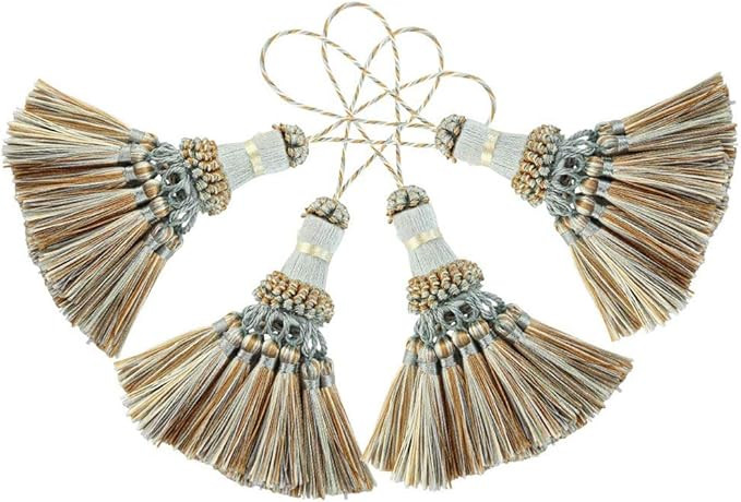 BEL AVENIR Set of 4 Elegant Polyester Tassel Colorful Craft Tassels Charms for Key Chain Straps D... | Amazon (US)