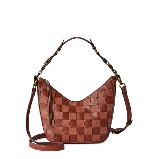 Time and Tru Women's Alice Crossbody Bag Brown - Walmart.com | Walmart (US)