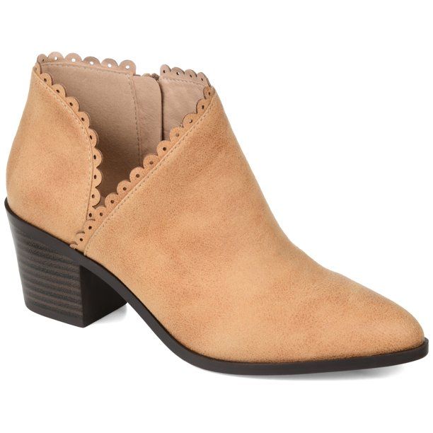 Brinley Co. Womens Scalloped Side Cut-out Bootie | Walmart (US)