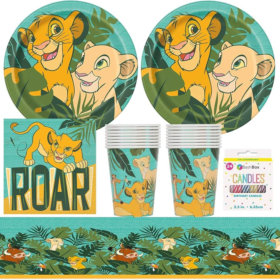 Disney Lion King Birthday Party Supplies Pack Including Plates, Cups, Napkins, Tablecover (16 Gue... | Amazon (CA)