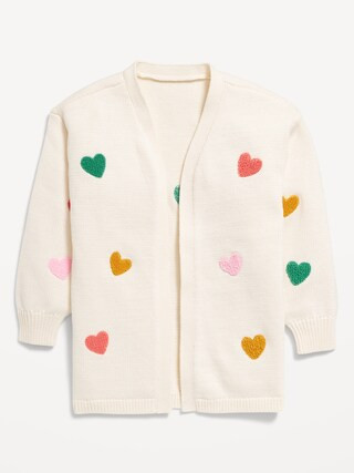 Printed Open-Front Cardigan Sweater for Toddler Girls | Old Navy (US)