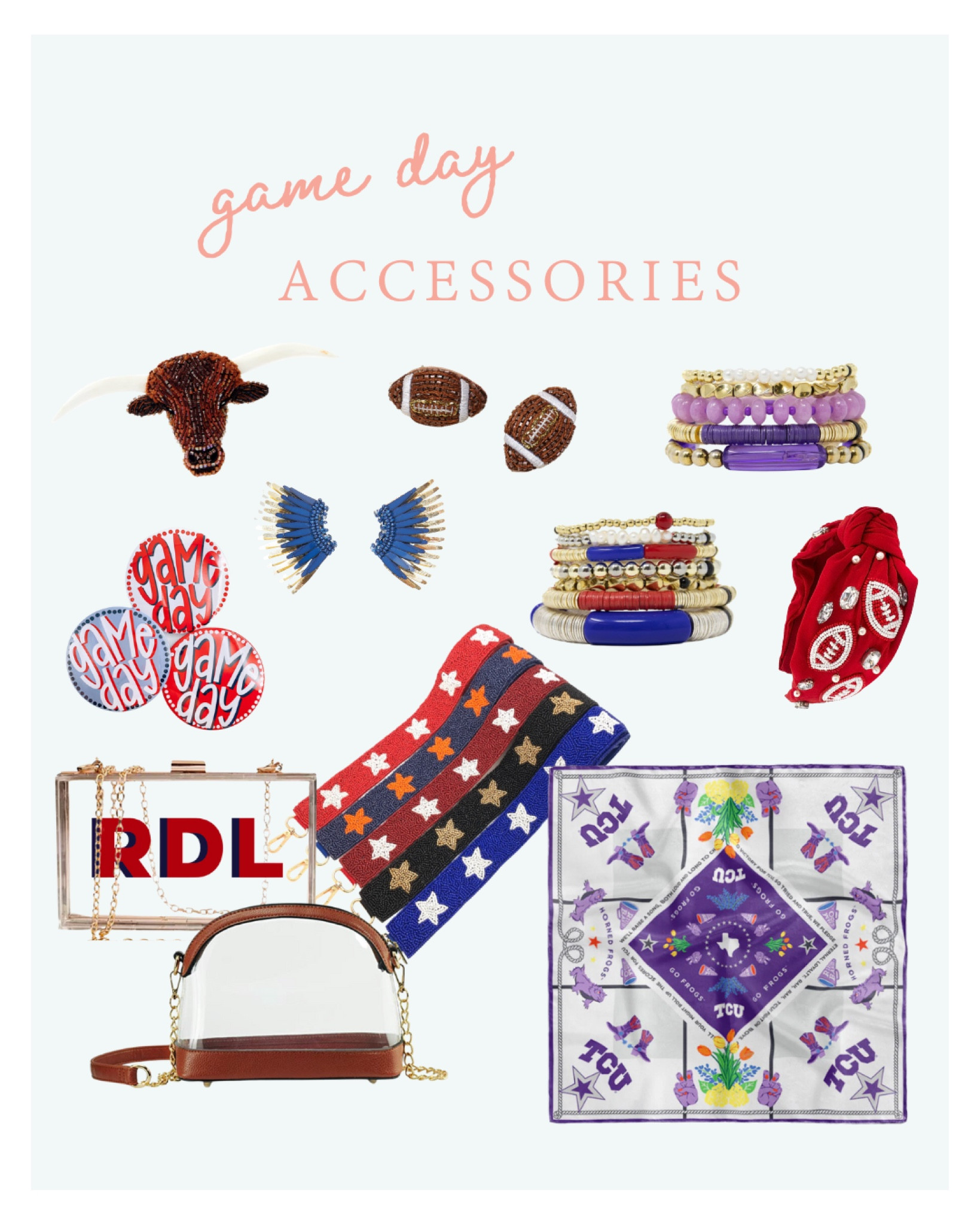 Game day accessories, tailgate attire, football game attire, fall outfits, fall game day, college game day 
More on DoSayGive.com 

#LTKsalealert #LTKunder50 #LTKunder100