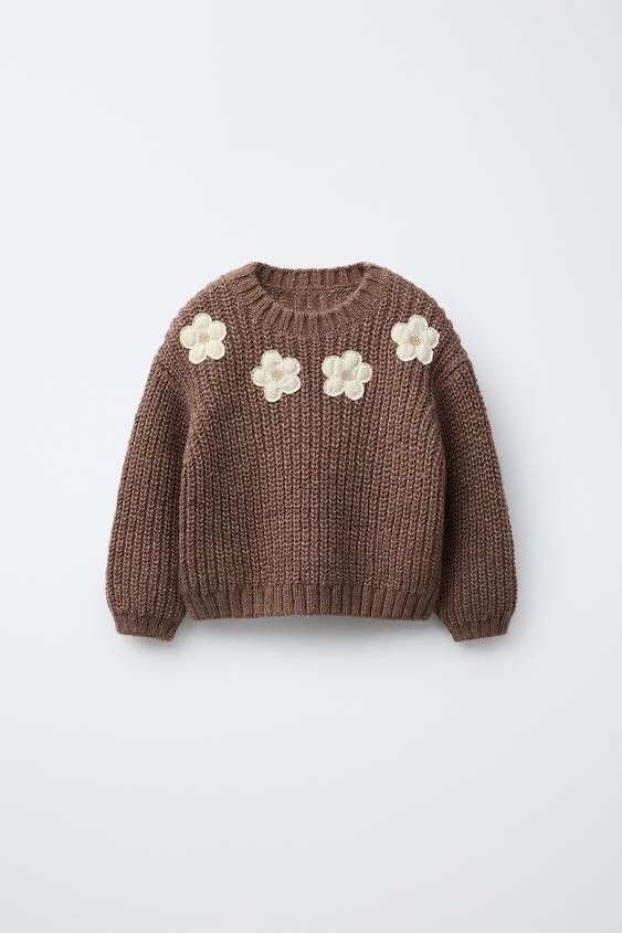 FLORAL KNIT SWEATER | Zara US
