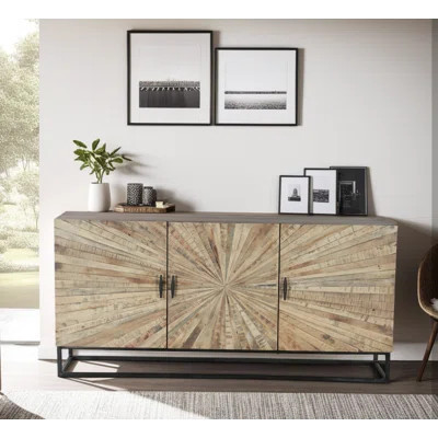 Sunburst Sideboard In Reclaimed Wood | Wayfair North America