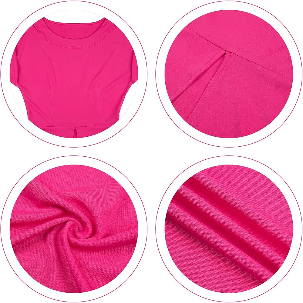 VOIKERDR Womens Casual Crew Ncek Short Sleeve Jumpsuits Solid Open Front Split Wide Leg Jumpsuit ... | Amazon (US)