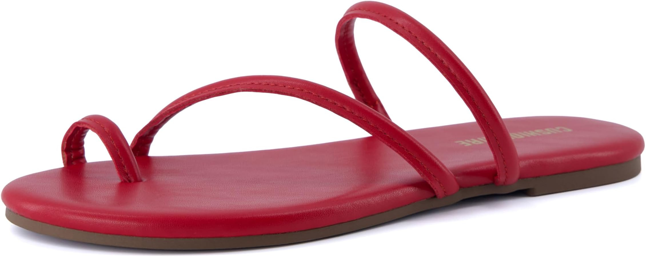 CUSHIONAIRE Resort Women’s Minimalist Strappy Sandals – Lightweight Summer Flat Sandals with ... | Amazon (US)