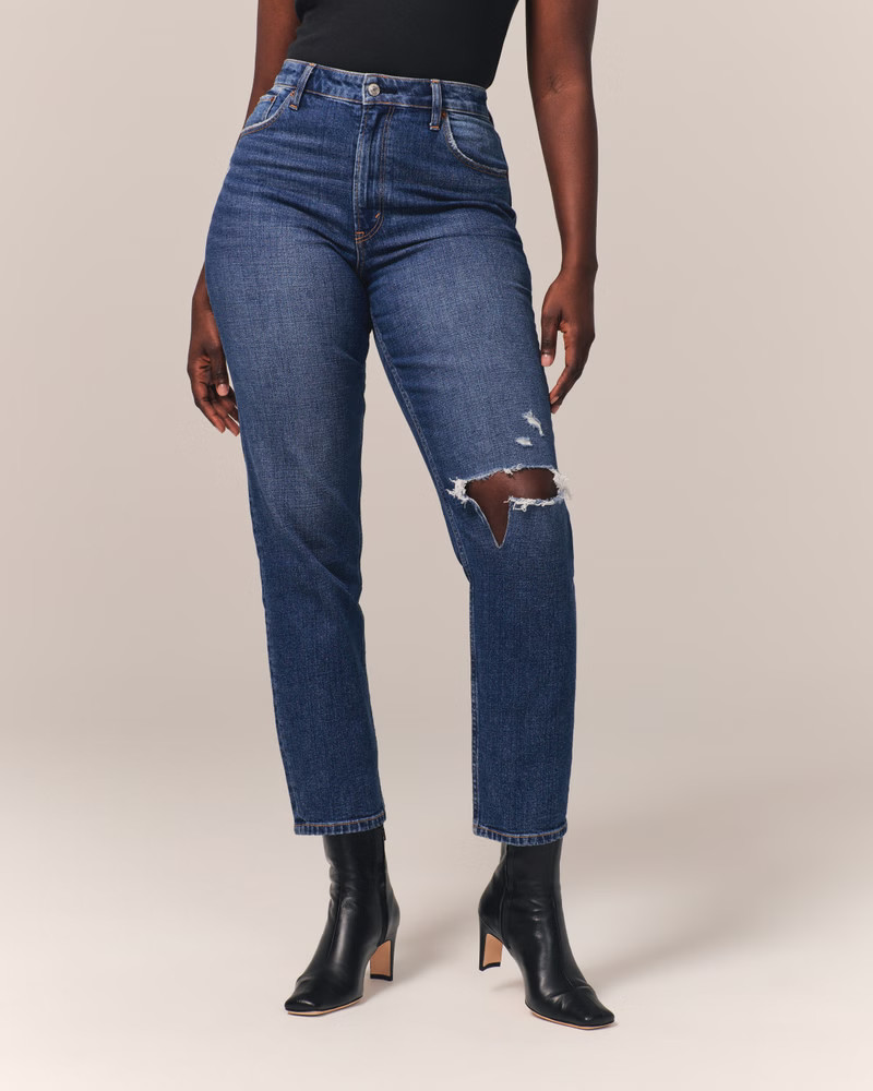Women's Curve Love High Rise Mom Jean | Women's Bottoms | Abercrombie.com | Abercrombie & Fitch (US)