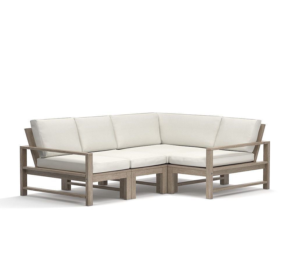 Indio Eucalyptus 4-Piece Outdoor Sectional (78") | Pottery Barn (US)