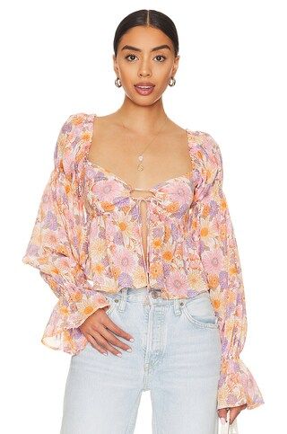 Tularosa Clemencey Top in Lilac Retro Floral from Revolve.com | Revolve Clothing (Global)