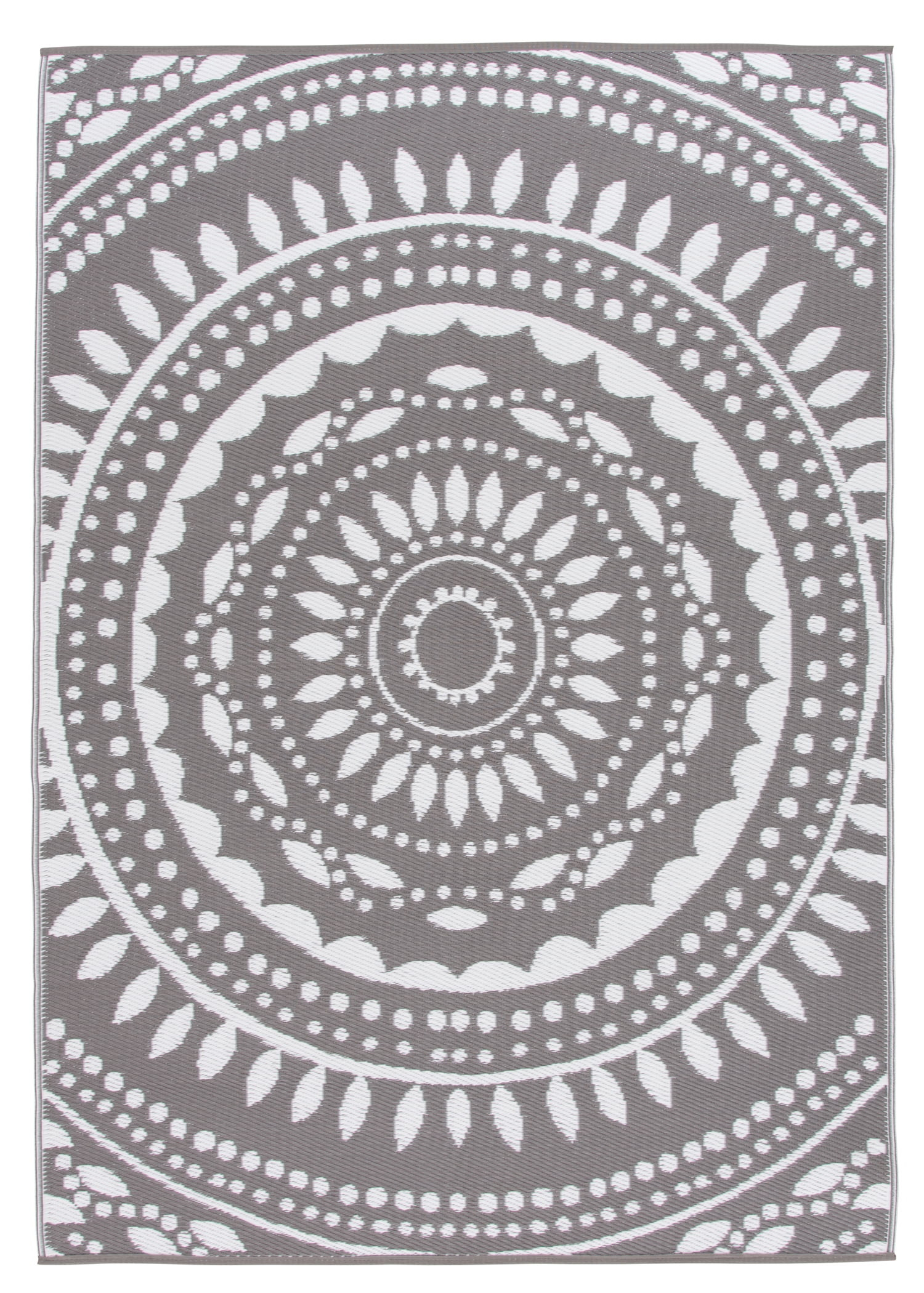 Mainstays 5'x7' Gray Medallion Reversible Outdoor Area Rug | Walmart (US)