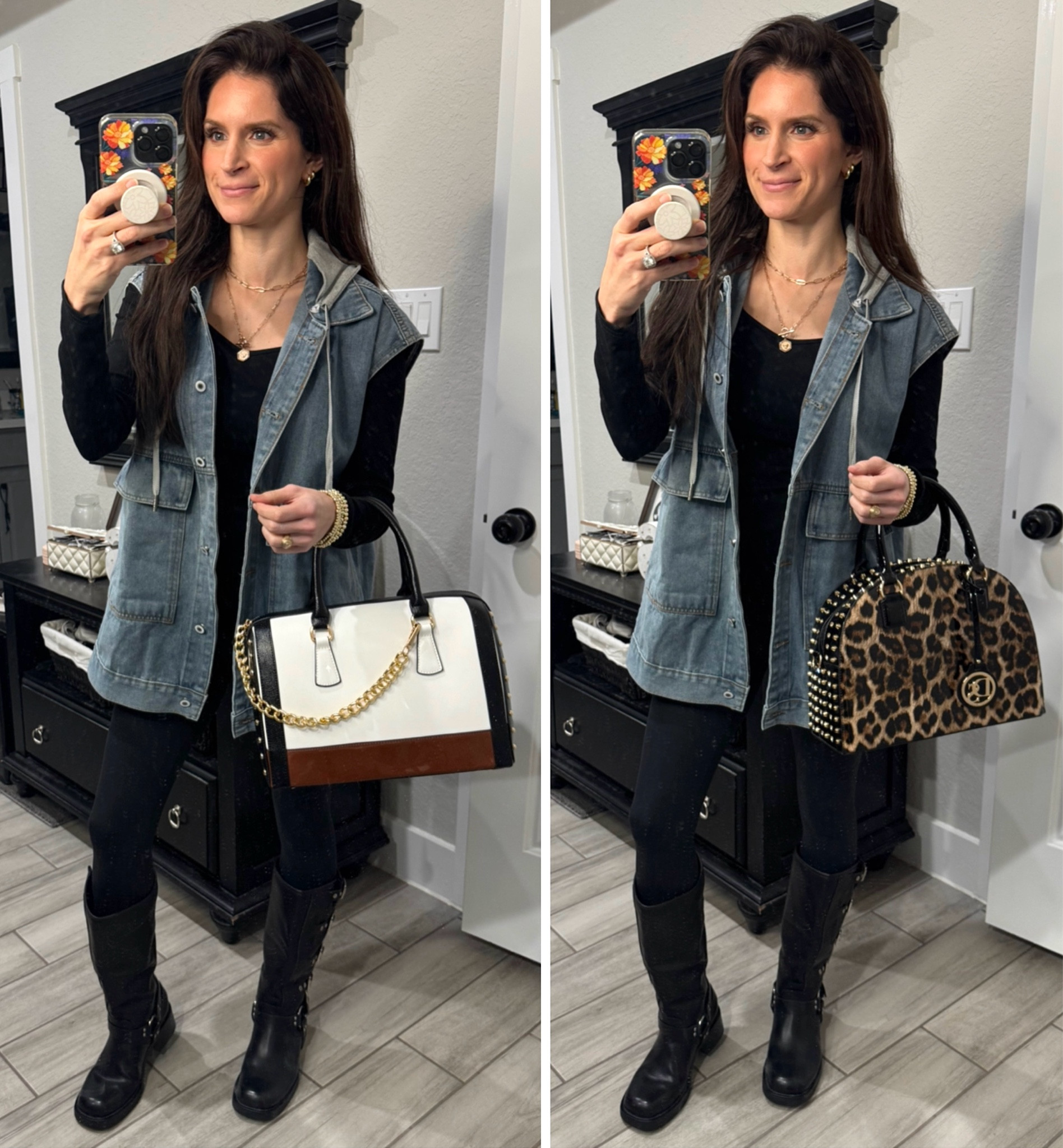 Two handbags I’ve been obsessed w/lately! They’re both so fun with the chain, stud & rhinestone details on them. Both purses come w/a shoulder strap & other color options!

#LTKStyleTip #LTKItBag #LTKGiftGuide
