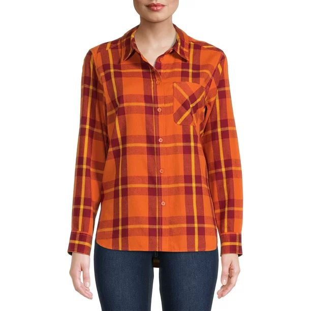 Time and Tru Women's Flannel Shirt - Walmart.com | Walmart (US)