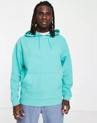 ASOS DESIGN - Oversized hoodie in turquoise blauw | ASOS (Global)