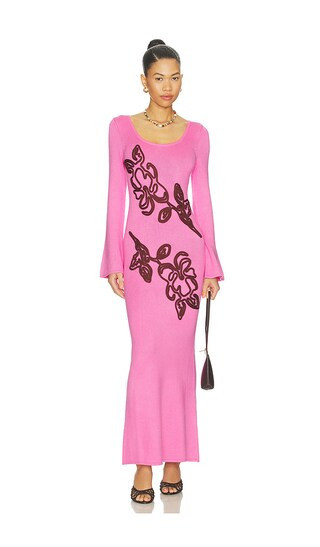 The Wolf Gang Keiko Maxi Dress in Pink. - size S | Revolve Clothing (Global)