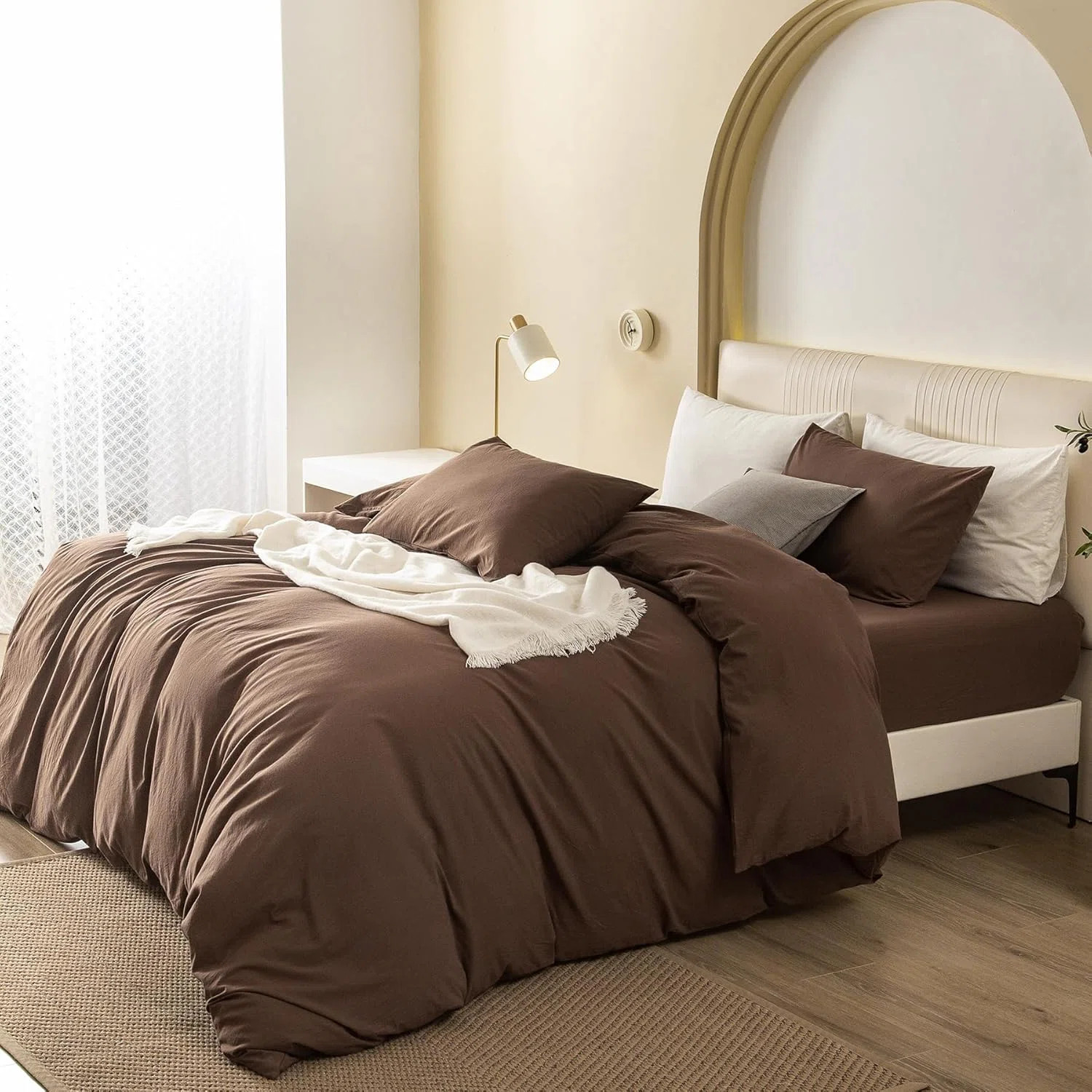 CoastalCart 100% Washed Cotton Duvet Cover Set Comfy Simple Style Soft Breathable Textured Durabl... | Wayfair North America