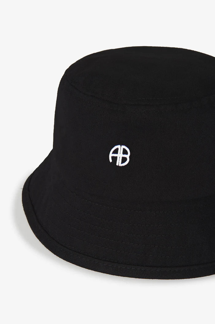 Cami Bucket Hat Monogram - Black | Anine Bing