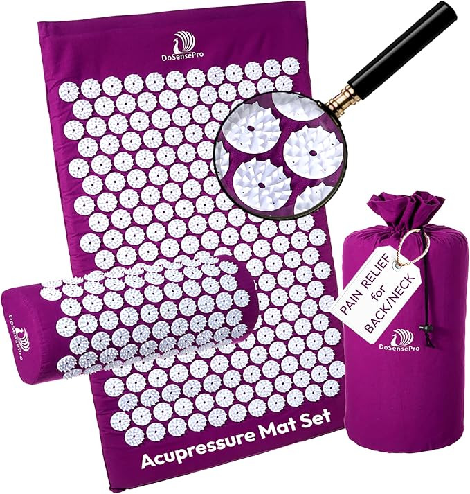 Acupressure Mat & Pillow Set - Back and Neck Pain Relief, Sciatica, Pressure Point Aches - Acupun... | Amazon (US)