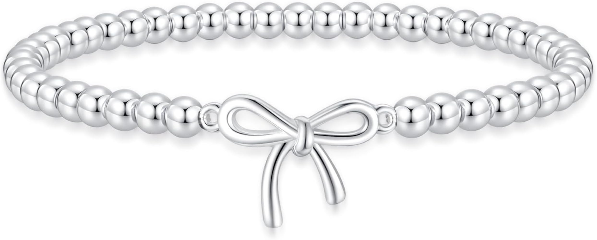 Stocking Stuffers for Women Beaded Stretch Handmade Ball Charm Bracelet Dainty Stackable Jewelry ... | Amazon (US)