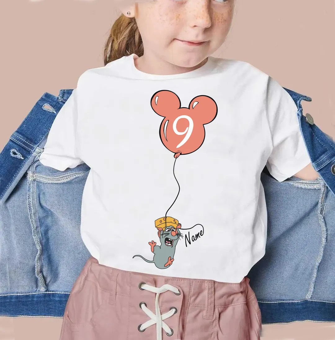 Personalized Remy's Ratatouille Adventure Kid Name Age With Balloon Shirt, Little Chef Remy Birth... | Etsy (US)
