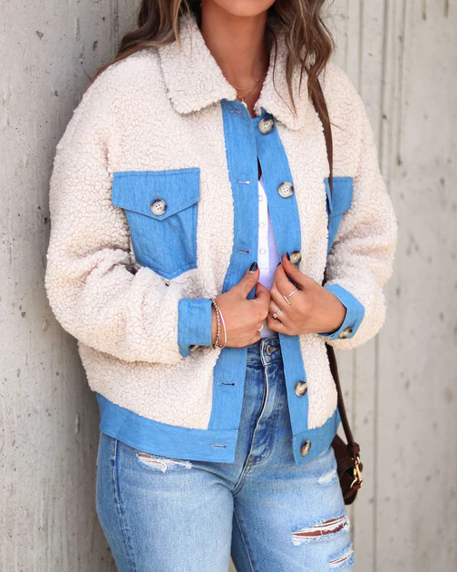 Yes Girl Pocketed Teddy Jacket - Cream - FINAL SALE | VICI