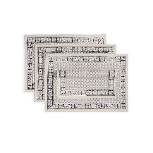 Artisan Block-Print Cotton Placemats (Set of 4) | West Elm (US)