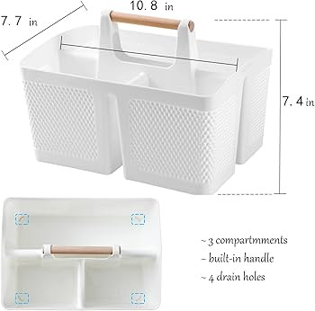 rejomiik Portable Shower Caddy Basket Plastic Cleaning Caddy Organizer Storage Tote with Handle f... | Amazon (US)