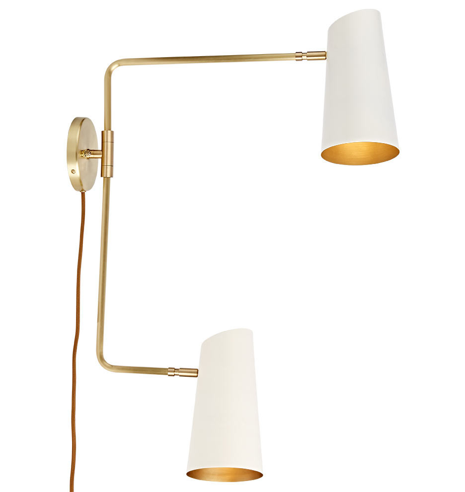 Cypress Double Swing Arm Sconce Plug-In Item # A6013 | Rejuvenation