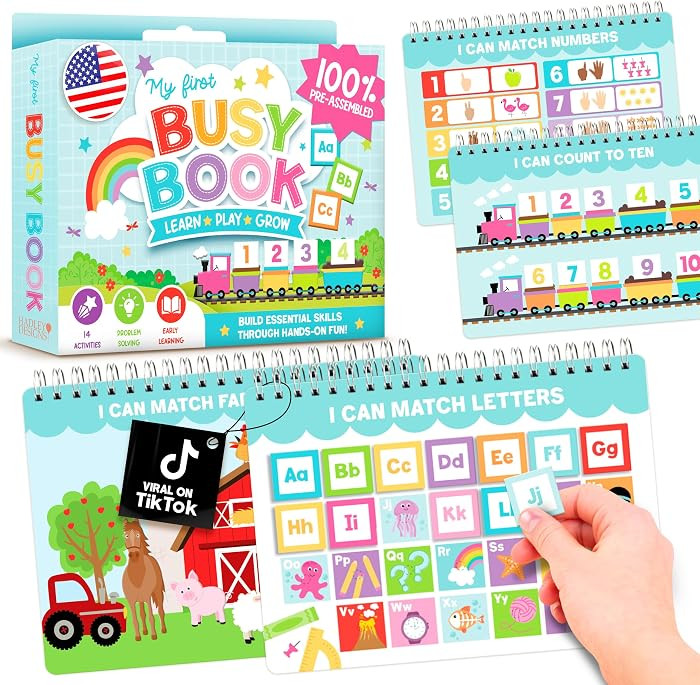 Hadley Designs My First Busy Book Toddlers 3-5, Montessori Preschool Learning Activities Age 4-5,... | Amazon (US)