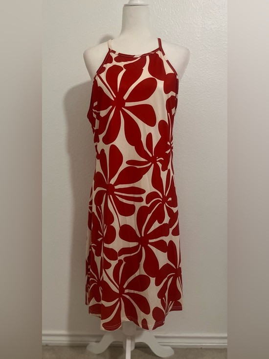 Vacation Dress In Retro Red Floral Print | Poshmark