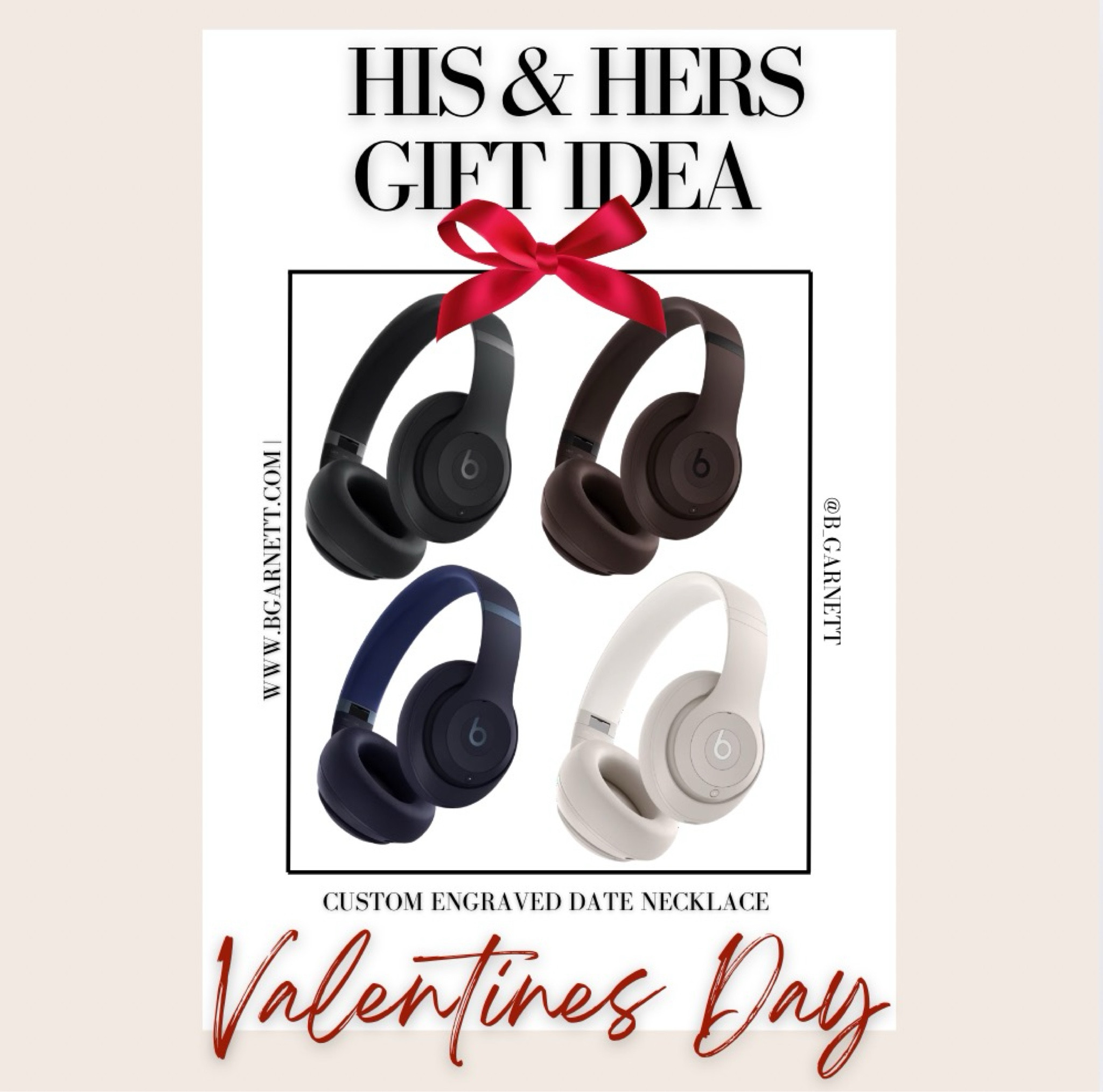 His & hers gift idea for couples who like to match 

Beats headphones | Galentine’s Day gift | Valentine’s Day’s gift idea | gifts for her | gift guide | Gifts for him | Valentine’s Day gift | gifts for your husband | gifts for your boyfriend | gifts for dad | gifts for your brother | travel essentials | gifts for your wife 

#LTKGiftGuide #LTKWatchNow #LTKTravel