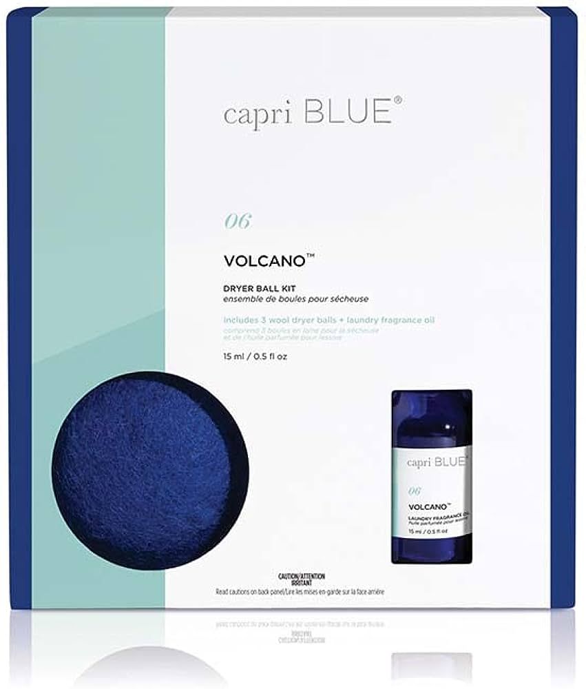 Capri Blue Volcano Dryer Ball Kit – Includes 3 100% Wool Dryer Balls +1 Volcano Laundry Fragran... | Amazon (US)
