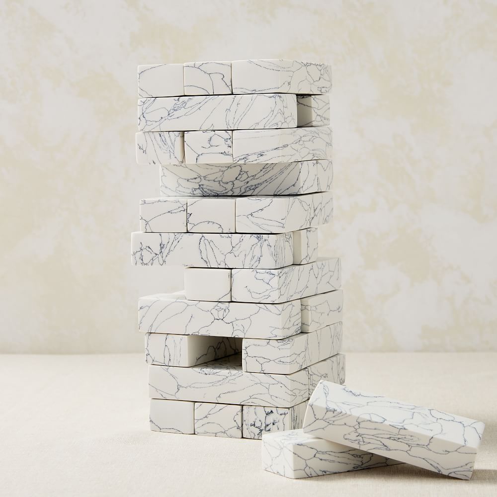 Marbled Stone Stacking Game | West Elm (US)