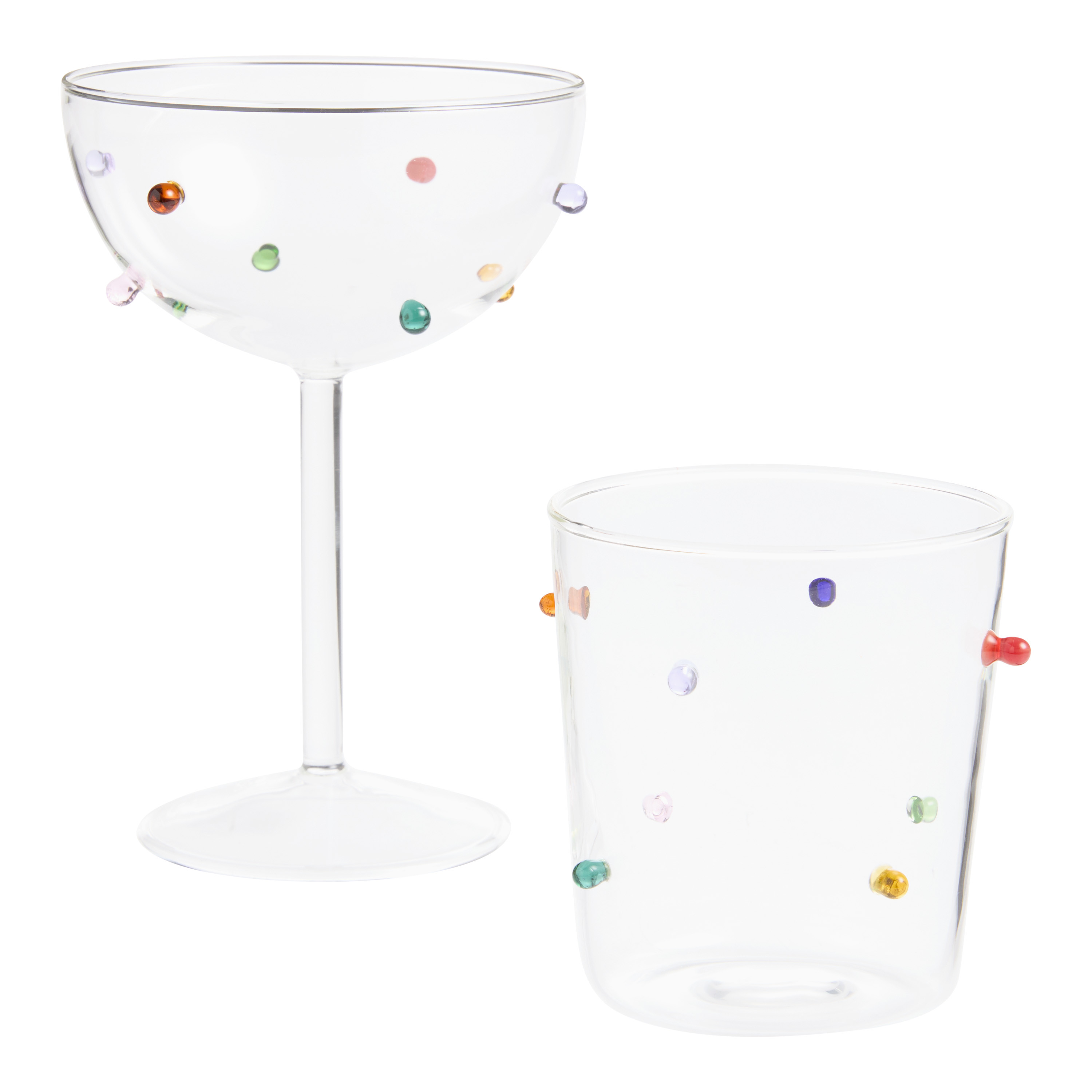 Multicolor Bubble Dot Bar Glass | World Market