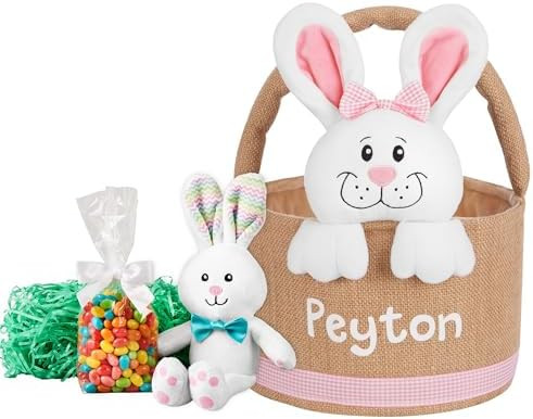 Let's Make Memories Personalized Easter Basket for Kids - Custom - For Boys and Girls - Fillable ... | Amazon (US)