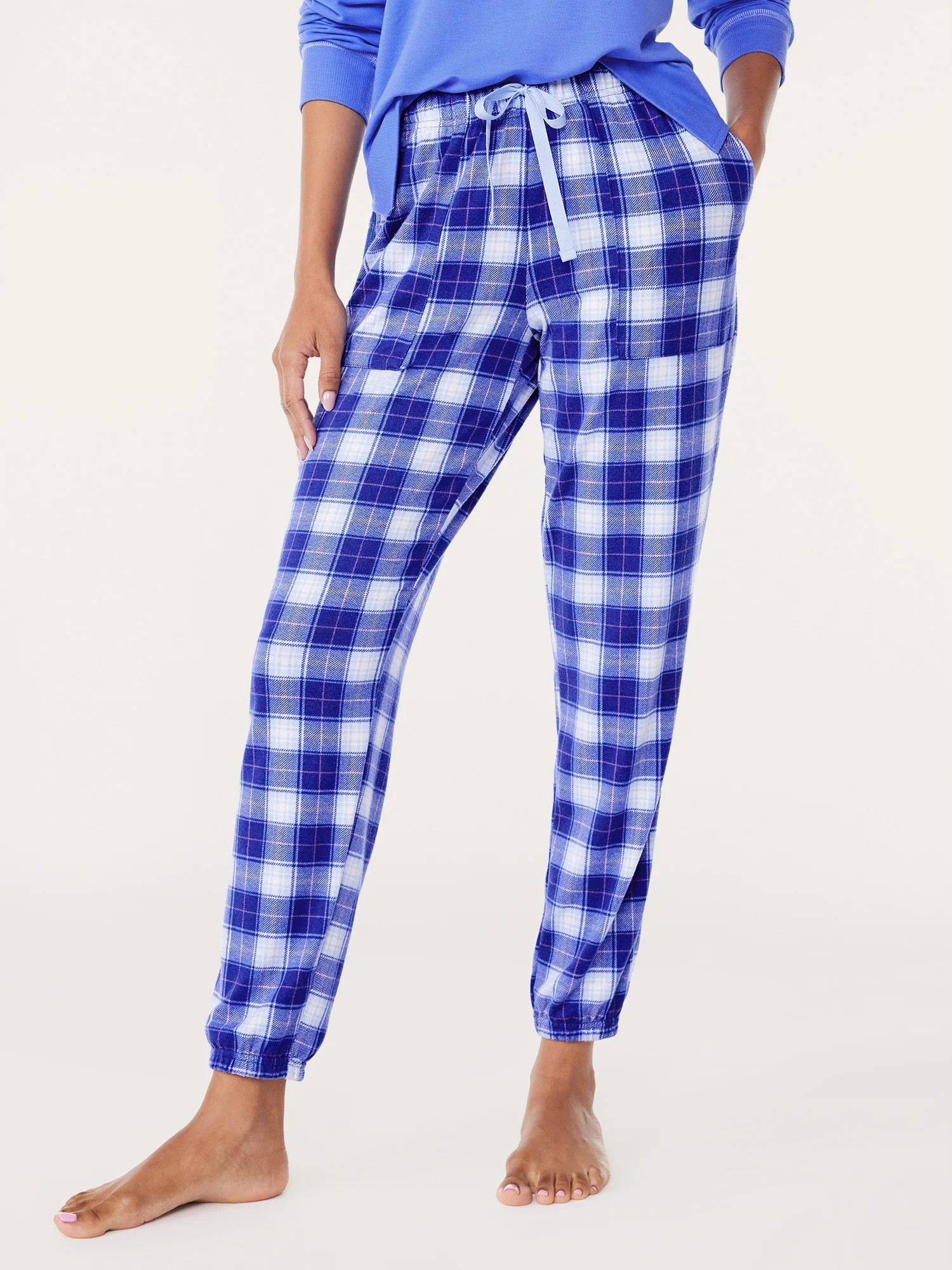 Joyspun Women's Brushed Hacci Knit Sleep Joggers, Sizes XS to 3X | Walmart (US)