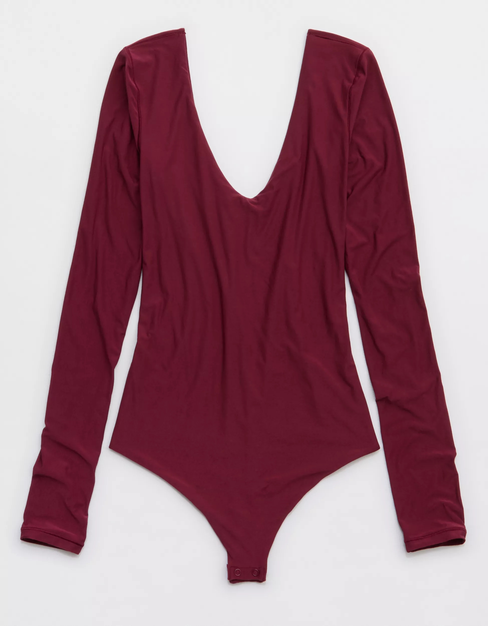 SMOOTHEZ Long Sleeve Plunge Bodysuit | Aerie