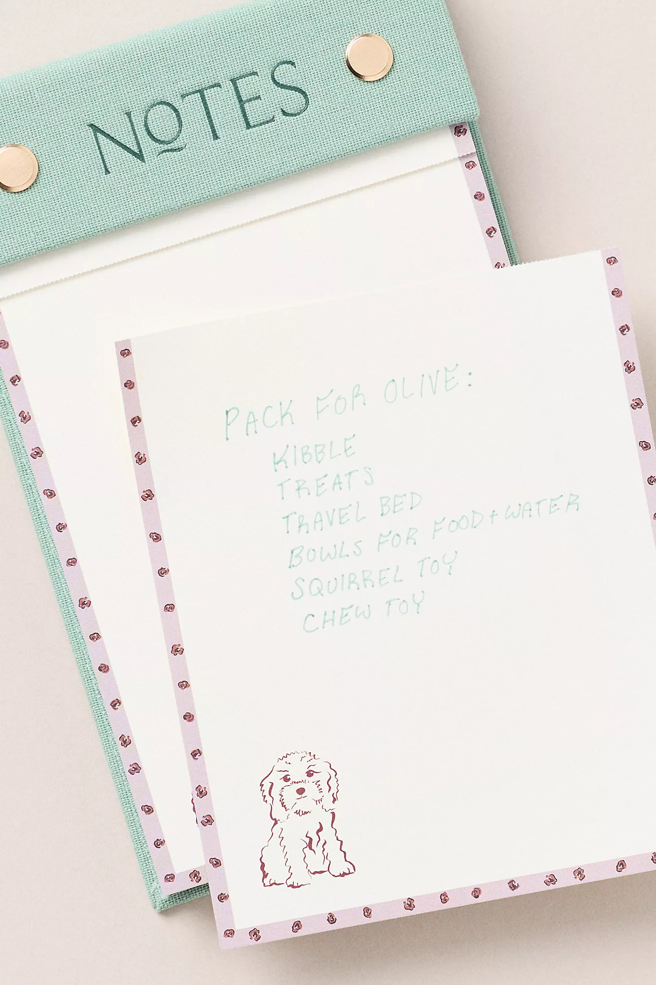 Dog Icon Fabric Bound Notepad | Anthropologie (US)