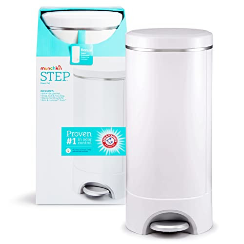 Munchkin Step Diaper Pail Powered by Arm & Hammer, #1 in Odor Control, Award-Winning, Includes 1 ... | Amazon (US)