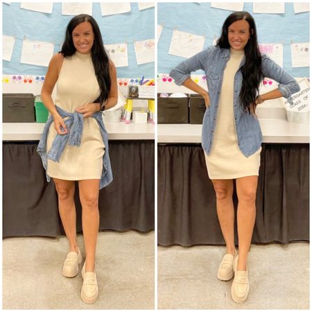 The perfect neutral dress with denim for a summer to fall look! 🍂 


This dress comes in a few colors and fits TTS. I did size up to a M for a more comfy work fit. Some sizes are selling out, so I linked up a similar ones I found on Amazon too. 

My loafers come in while sizes. I would suggest sizing up if you’re between sizes.

My denim shirt is old from Maurices, but I have found them at quite a few retailers lately, and linked one from Amazon.

Fall outfit, fall outfits, fall dress, denim shirt, loafers, teacher outfit
#ltkbacktoschool 

#LTKworkwear #LTKfindsunder50 #LTKSeasonal