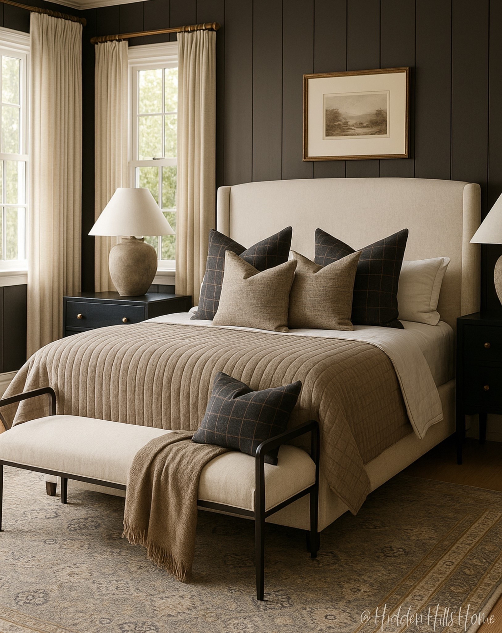 Moody bedroom design ideas, modern classic bedroom mood board, master bedroom mood board, bedroom #moody

#LTKHome #LTKSaleAlert