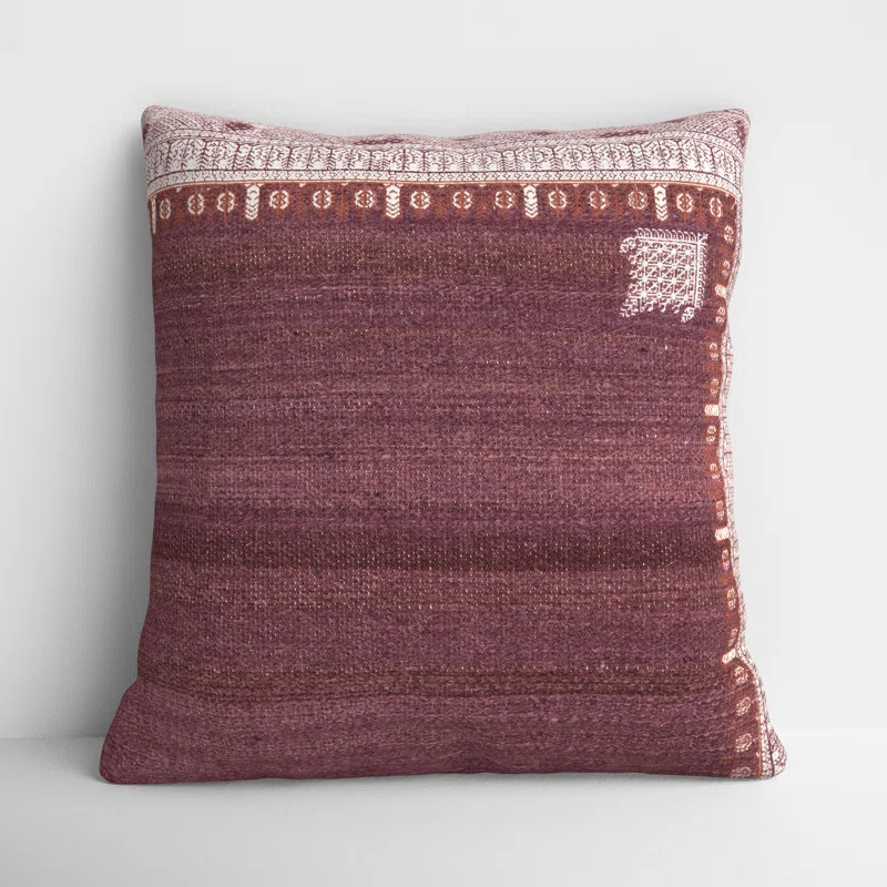 Mikes Embroidered Wool Throw Pillow | Wayfair North America