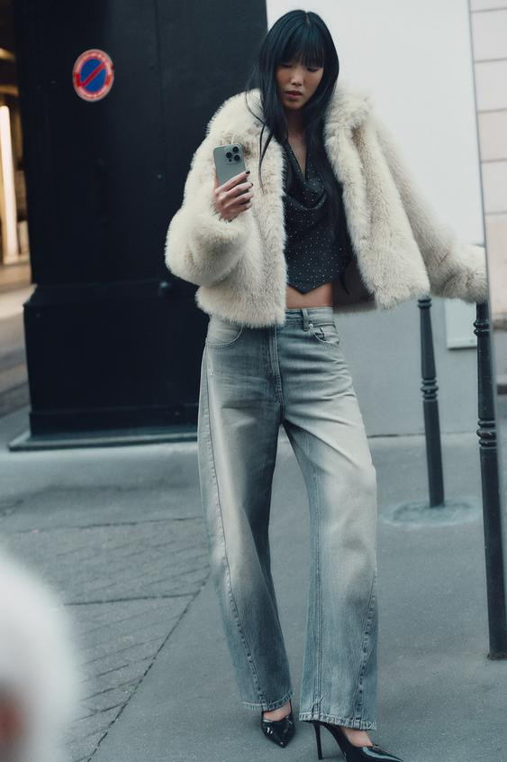 SHORT FAUX FUR COAT | Zara US