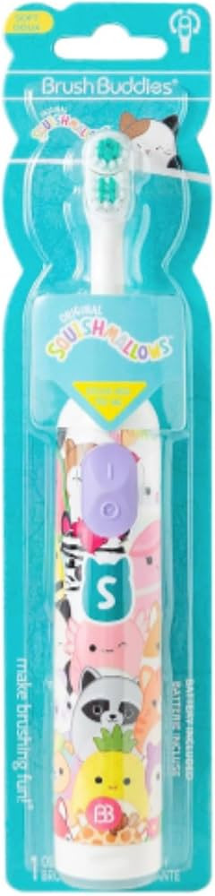 Brush Buddies Battery Powered Toothbrush Featuring Squishmallows, Oscillating 360 Degree Cleaning... | Amazon (US)