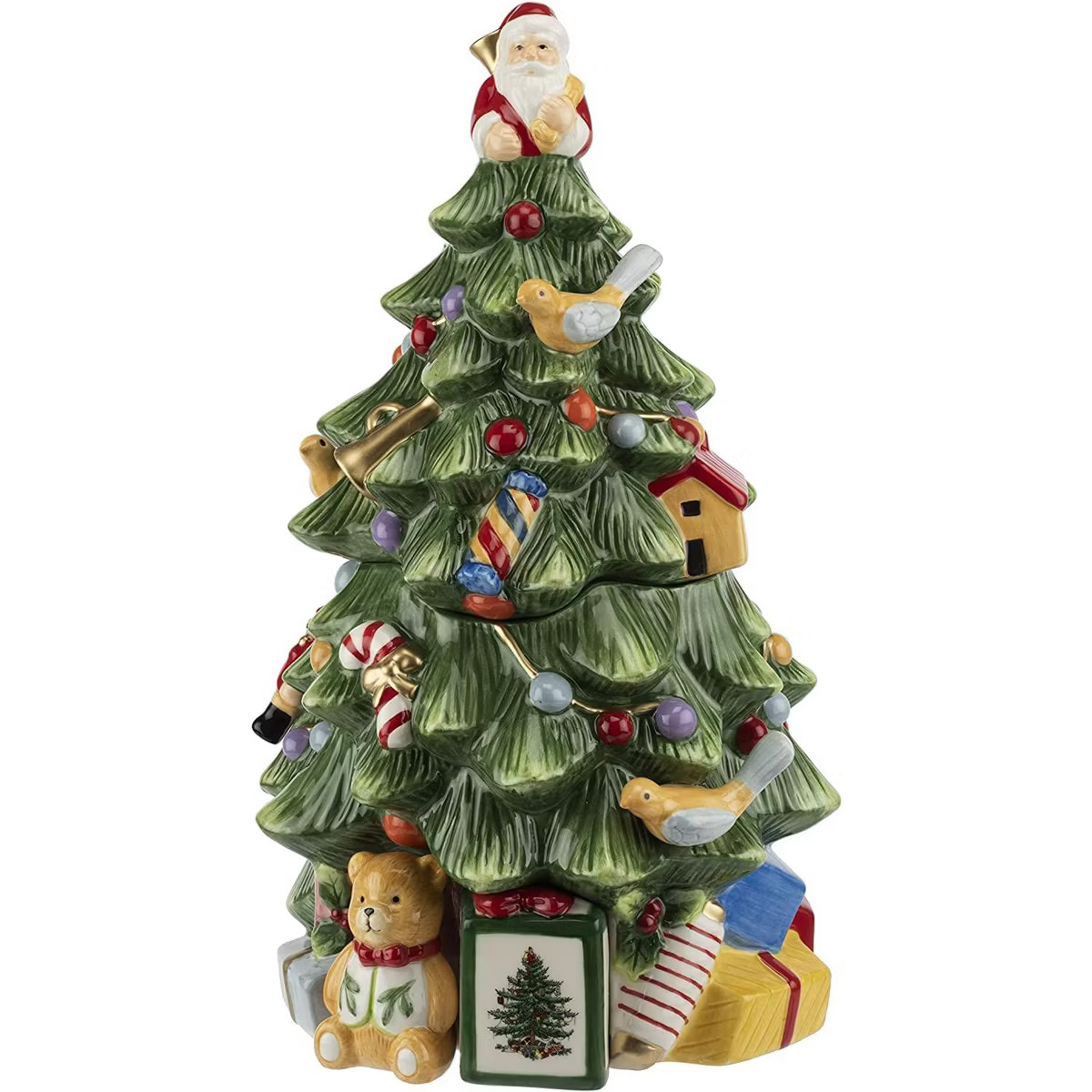 Spode 250th Anniversary Christmas Tree Figural Tree Cookie Jar,14 Inch | Target