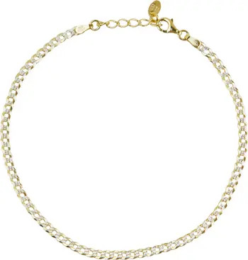 Diamond Cut Curb Chain Anklet | Nordstrom