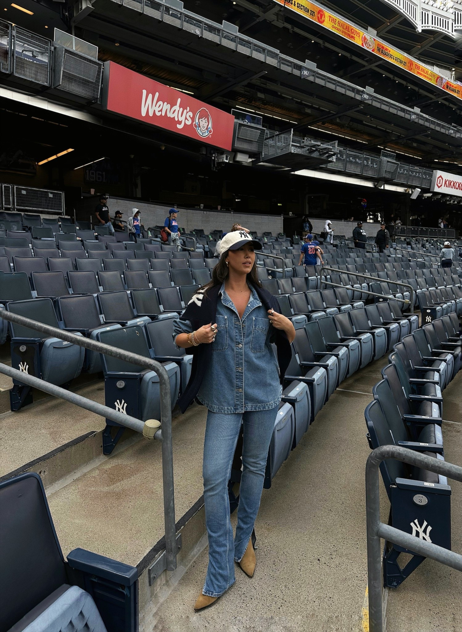 Baseball game outfit inspo 🖤 outfit inspo, outfit ideas, outfit inspiration, double denim, denim on denim outfit 

#LTKFindsUnder100 #LTKStyleTip #LTKShoeCrush