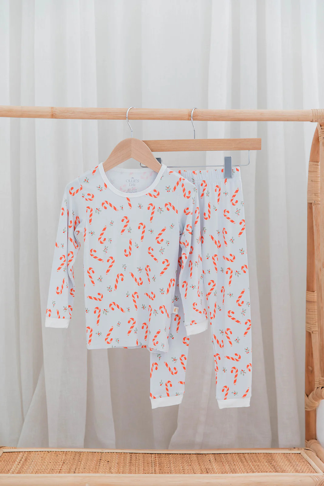 Toddler Candy Canes Two-Piece Loungewear Set | Candy Cane Print Christmas Pajamas | Ollie's Day