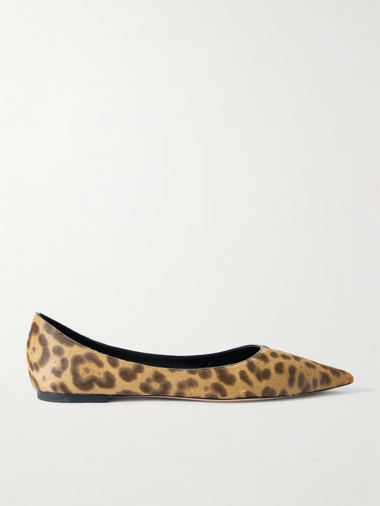 Jimmy Choo - Love Leopard-print Pony Hair Ballet Flats - Animal Print | NET-A-PORTER (US)